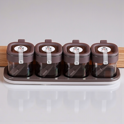 Spice Jar Set with Serving Tray